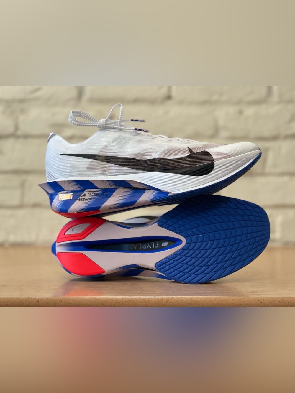 Nike ZoomX VaporFly Next% 4 White Blue Men Size 10 Running Gym Shoes II7203-100